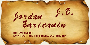 Jordan Baričanin vizit kartica